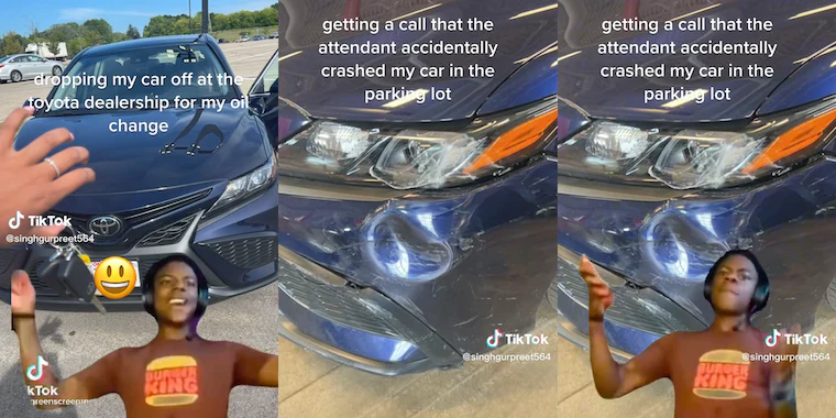 «Служба случайно разбила мою машину на парковке»: клиент Toyota получил помятую машину после того, как отдал ее на замену масла 
